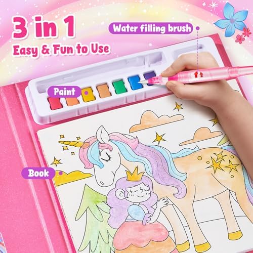 JoyCat Paint with Water Coloring Books for Toddlers (Magical Pony) - Image 3