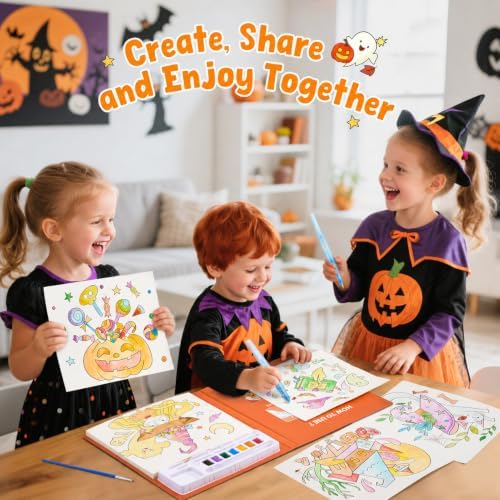 JoyCat Paint with Water Coloring Books for Toddlers (Halloween) - Image 5
