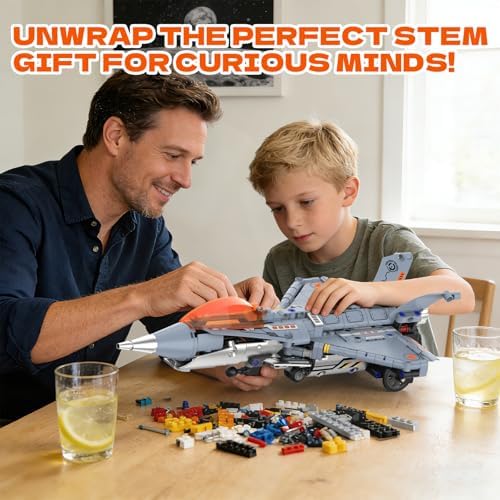 STEM Robot Building Set, 5-in-1 Remote & APP Controlled Robot Toys for Kids Ages 6-16, 334 Pcs DIY Building Blocks Engineering Science Educational Kit, Birthday Gift for Boys Girls - Image 2