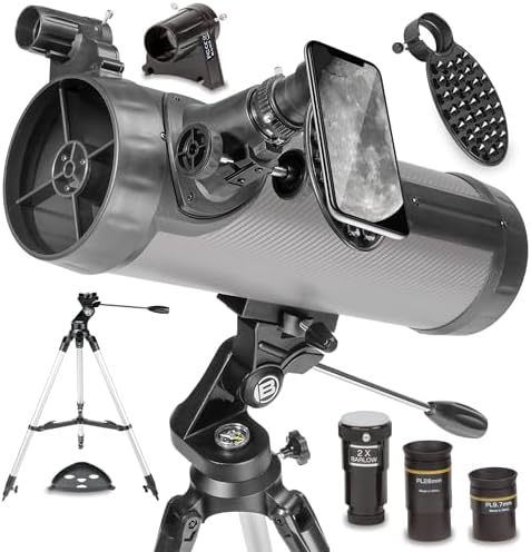 National Geographic 114mm Reflector Telescope with Eyepieces Mount Smartphone Adapter for Astronomy Astrophotography by ExploreScientific