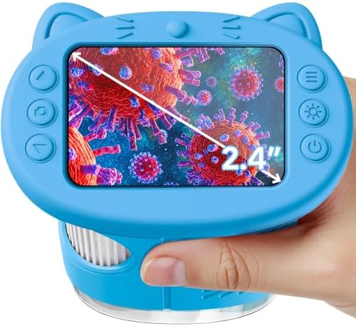 1000X Handheld Digital Microscope for Kids, 2.4" IPS Screen STEM Toys by Vorth