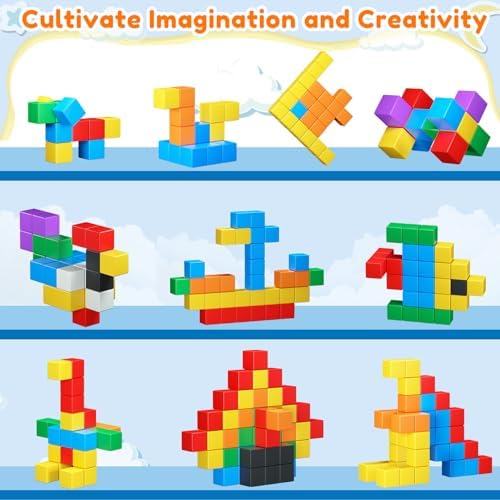 KAEILORU Magnetic Blocks 32PCS Magnetic Building Block for Toddler Age 3-5 - Image 3