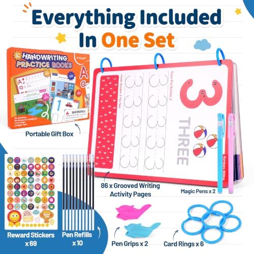 YPLUS Magic Grooved Writing Practice Books for Kids Ages 3-8 - Image 2