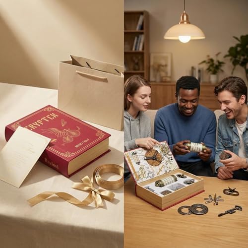 Da Vinci Code Mini Cryptex Metal Puzzle Box Set - 6PCS 3D Brain Teasers, IQ Challenge for Adults Teens, Gift for Christmas Birthday Valentine's Day, Anniversary & Family Party Game - Image 6