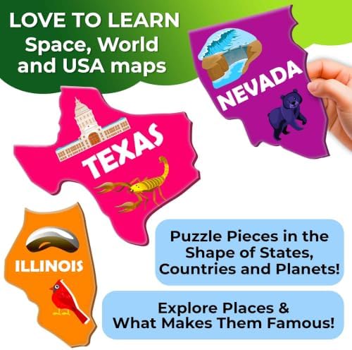 Educational Puzzles for Kids Ages 8-10 - 3 Jigsaw Kids Puzzles Ages 6-8 - Image 4