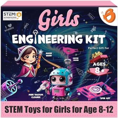 Butterfly EduFields 100+ Girls Engineering Science Kit for Kids Age 8-12 by ButterflyEduFields