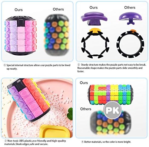 R.Y.TOYS Rotate and Slide Puzzle-Design Patent,Fidget Toys(Restore Order/Create Patterns) 8 Colors,20 Layers-Detach Piece for Quick Play,Brain Teaser,Sensory Toys,Birthday Gifts,Easter Basket Stuffer - Image 4