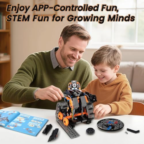 STEM Robot Building Kit with APP / Remote Control, 5 in 1 RC Robotic Car Toy for Kids Ages 8-12, Christmas Birthday Gifts for Boys Age 6 7 8 9 10 11 12+, DIY Build Set, Educational Science Projects - Image 2