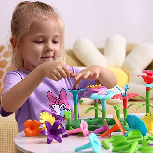 CENOVE Birthday Toys Gifts for 3 4 5 6 Years Old Boys Girls,Upgrade DIY Flower Garden Building Toy,STEM Educational Kids Toys Preschool Kindergarten Arts and Crafts Toy - Image 6