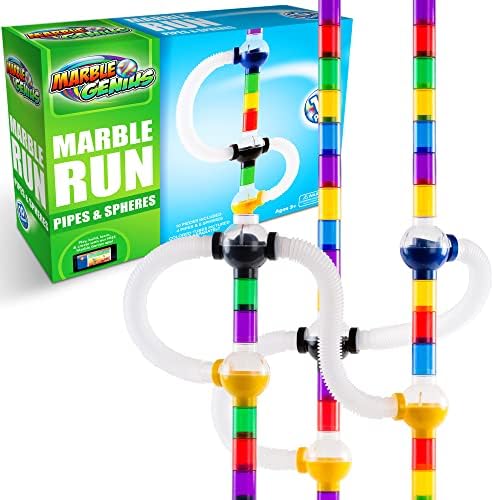 Marble Genius Pipe & Sphere Marble Run Accessory Set by MarbleGenius