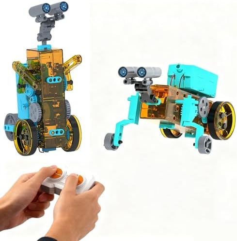 STEM 31-in-1 Educational Solar Remote Control Toy, Suitable for Boys Aged 8-14, Science Experiment Building Block Robot Toy, with Dual-Mode Switching Between Solar Power and Remote Control - Image 3