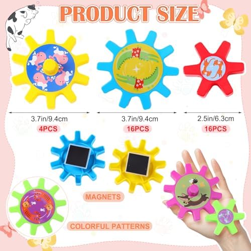 Relaxweex Magnetic Gears Interchangeable for Fridge,36 Pcs,Animal - Image 2