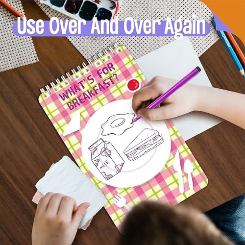 SpriteGru 31 Dry Erase Activities Book, Reusable & Erasable Game Pad, Explore and Find, Maze Matching TIC-TAC-Toe Dot to Dot Educational On the Go Toy and Learning Tool for Road Trip Airplane Travel - Image 7