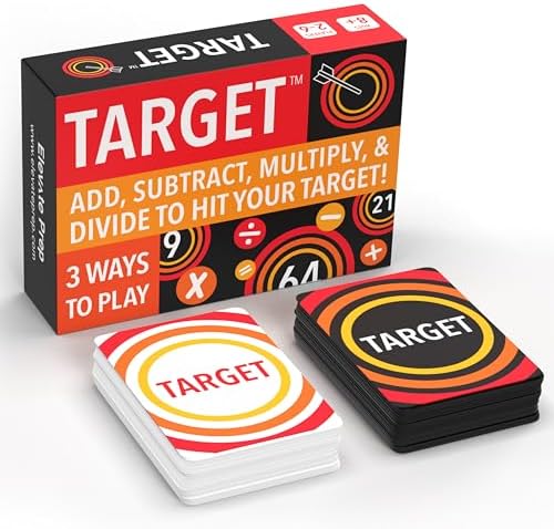 Elevate Prep Target Math Game | A Teacher-Recommended, Fast-Paced Mental Math Game for Practicing Addition, Subtraction, Multiplication, & Division | Ages 8+ by ElevatePrep