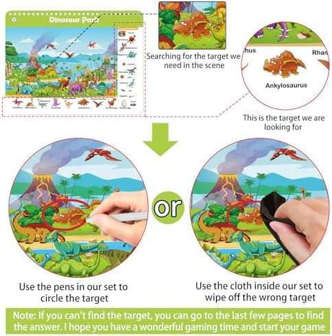 Elfew Search and Find Reusable Activity Book for Kids 3-5 4-8, Travel Games - Image 2