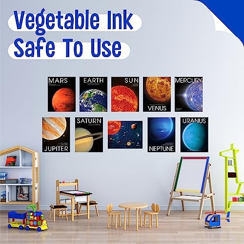 10 Solar System Posters, Early Learning with PET Film, Thick Cardstock Space Planets Posters Teaching Wall Art for Office Classroom School (10' x 8') - Image 5