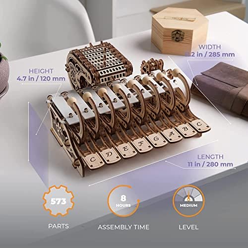 UGEARS Celesta 3D Mechanical Puzzle 3D Wooden Puzzles for Adults - Wooden Model Kits for Adults Musical Instruments for Adult Piano, Music Box and Xylophon Brain Teaser, Hobby Set - Image 2