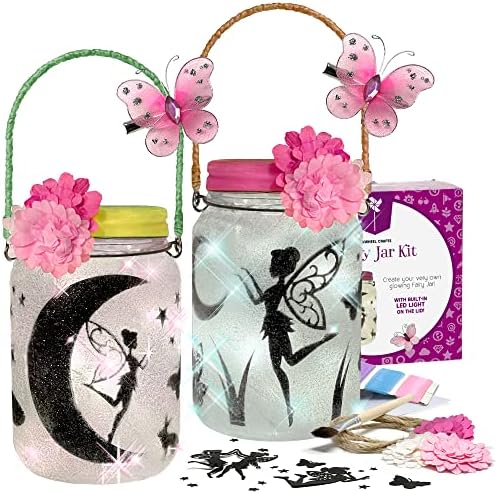 Pinwheel Crafts Fairy Lantern Night Light Kit for Kids Ages 6-12, Pack of 2 by PinwheelCrafts