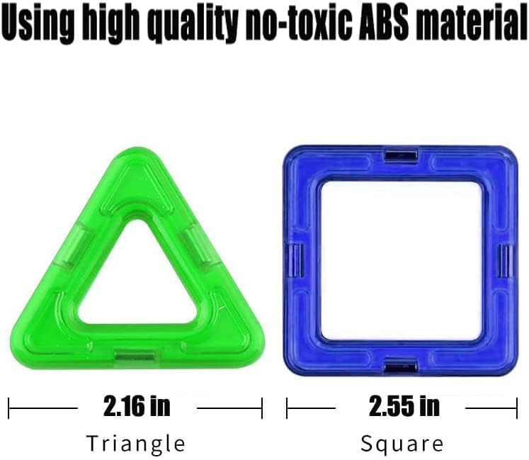 Magnetic Building Blocks Tough Building Tiles STEM Toys for 3+ Year Old Boys and Girls Learning by Playing Games for Toddlers Kids Toys Compatible with Major Brands Building Blocks (D-14) - Image 3