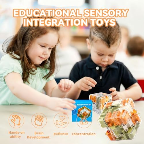 Large Labyrinth 3D Puzzles Maze Cube - Engaging Brain Teaser - 3D Maze Ball, Rubik Race Game, Improve Spatial Recognition, Relieve Stress Toy Gifts for Easter - Image 3