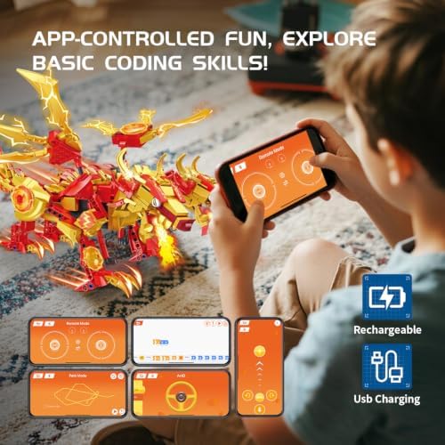 Remote Control Dragon Building Kit, STEM Compatible with Lego for Kids 8-12 - Image 3