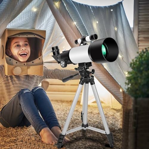 Telescopes, Telescope for Kids and Adults Beginners, 70mm Aperture 400mm Focus Length Refractor Travel Telescope with AZ Mount for Observe The Moon and Landscape - Image 6