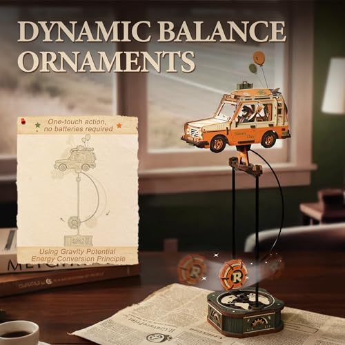 ROKR 3D Wooden Puzzles for Adults, 228 PCS DIY Craft Kit Balance Toy Road Tripper, Creative Christmas/Birthday Gifts for Teens & Adults - Image 2