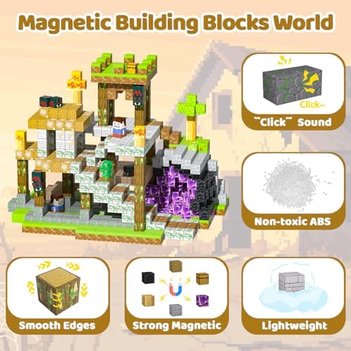 Magnetic Blocks, 100PCS Toys Building Cube Birthday Gifts for Kids - Image 5