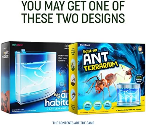 Dan&Darci Light-up Ant Farm Terrarium Kit for Kids – LED Habitat for Live Ants with Nutrient Rich Gel - Watch Them Dig Their Own Tunnels - Learning Science Toys, Experiment Gift for Boys & Girls - Image 7