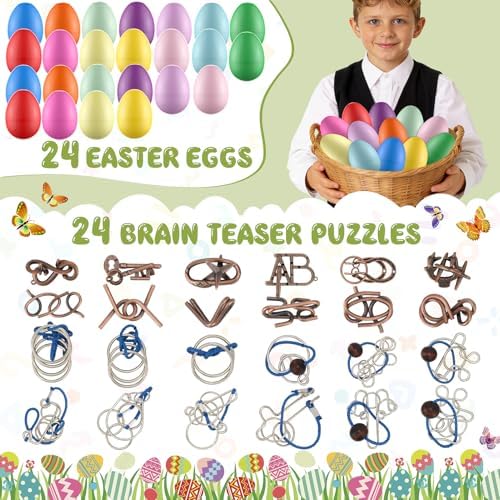 Mytothfy 24 Pcs Brain Teaser Puzzles for Adults Teens - Metal Puzzles 3D Puzzle Game Toys for Adults Teens - Unlock Interlocking Puzzle Adult Teens IQ Education Smart Toys - Image 2