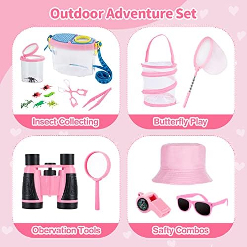 GIFTINBOX Bug Catcher Kit for Kids - Outdoor Explorer Toys Set for Kid - Bug Catching Kits with Binoculars Nature Adventure Toy for Girls Boys - Kids Exploration Gifts for Girl 3-12 Years Old - Image 2