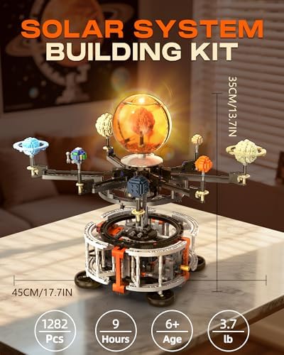 Solar System Building Set with Light, Electric STEM Toys Age 8+,1282pcs - Image 6