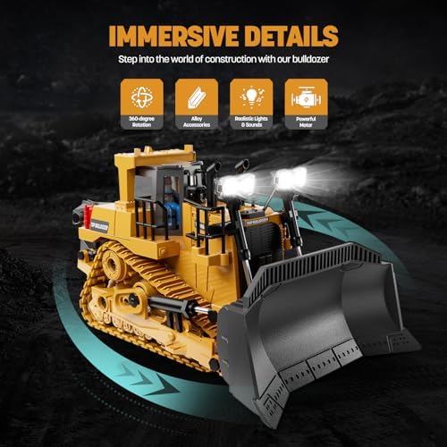 KIDMARKT Metal RC Bulldozer Toy for Kids - Image 6