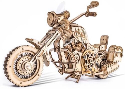 ROKR 3D Wooden Puzzles for Adults 1:8 Scale Motorcycle Model Car Kits to Build - DIY Wood Craft Hobbies for Adults/Men/Women Cool Gifts Home Decor by ROKR-InterestingSmartPuzzleToys