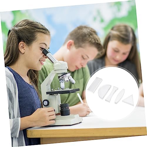 3sets Acrylic Optical Lens Set Basic Physics Lens Kit Educational Optical Glass Lenses Prisms for Physics Lab Boys and 5pcs*3 - Image 5