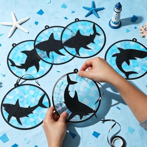 Qyeahkj 36Set Shark Suncatchers Crafts Kit for Kids - Image 4