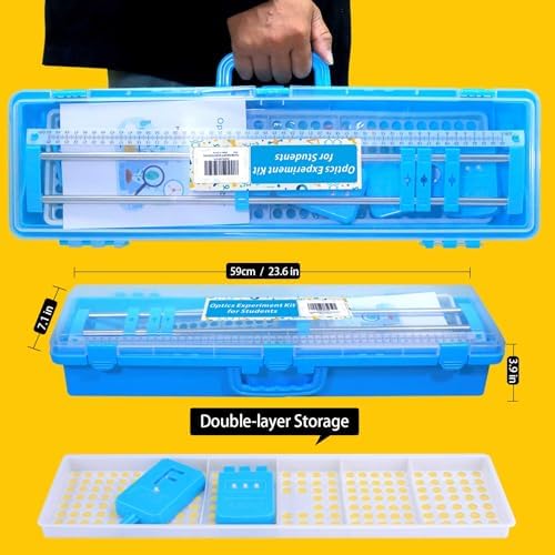 Physics Optics Experiment Kit for Lab - Light Refraction/Reflection, Convex Lens, Pinhole Imaging & Light Primary Colors Exploration Science Educational Set for Hands-On Learning - Image 2