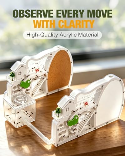 2PCS Ant Castle Kit with Connecting Tubes & Forage Box, Double-Sided Clear Acrylic Ant Habitat, Expandable Ant Farm for Colony Observation, Natural Ant Nest Exploration & Hobby Enthusiasts - Image 3
