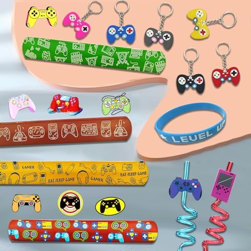 110PCS Video Game Party Favors, Gamer Goodie Bag Stuffers and Supplies - Image 4