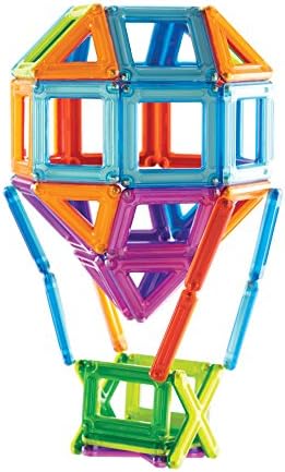 Guidecraft PowerClix Frame Magnetic Building Blocks Set, 100 Piece Magnetic Tiles, Stem Educational Construction Toy - Image 7