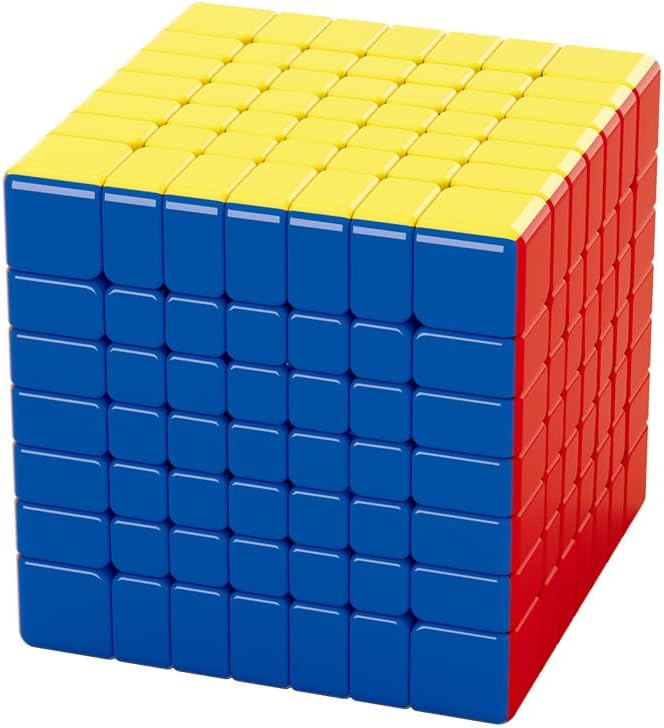 Bukefuno MoYu Meilong 7x7 M V2 Magnetic Speed Meilong M 7x7 Puzzle Cube MFJS 7x7 M V2 Magic Cube Stickerless Moyu 2023 Meilong 7x7x7 M Magnetic Cubing Classroom 7x7 M Speed Toys by Bukefuno