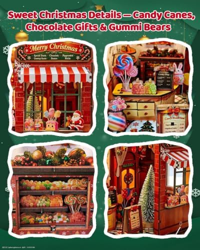 YSWOOD WORLD Christmas Miniature House Kit, 3D Wooden Puzzle for Adults - Image 5