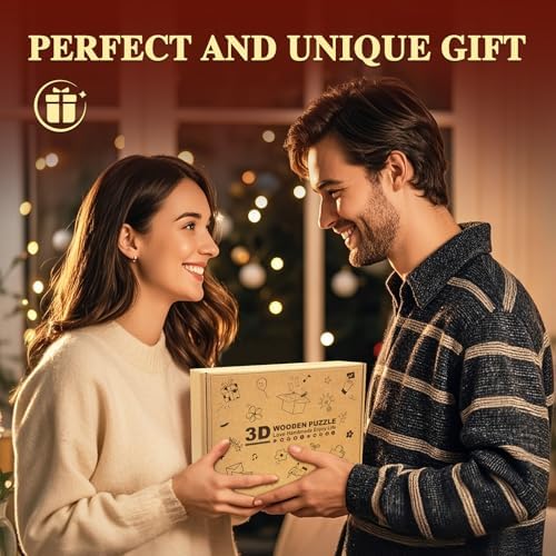 3D Wooden Puzzle Music Box for Adults-Christmas Phonograph Puzzle - Image 6