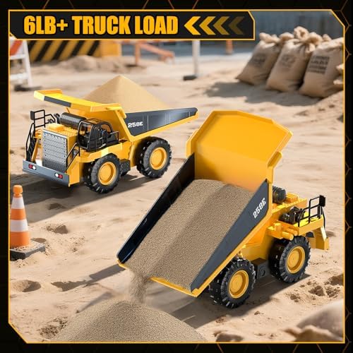 RC Dump Truck Toy for Boys, 9CH Remote Control Truck Construction Vehicles - Image 4
