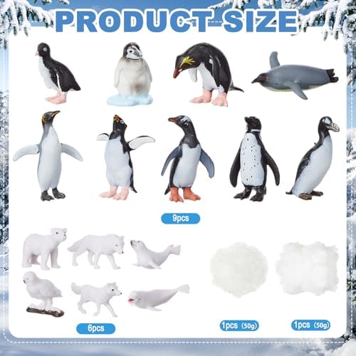 AmazingSpark 40 Pcs Arctic Polar Diorama Box Kit Habitat Project Box Set - Image 2