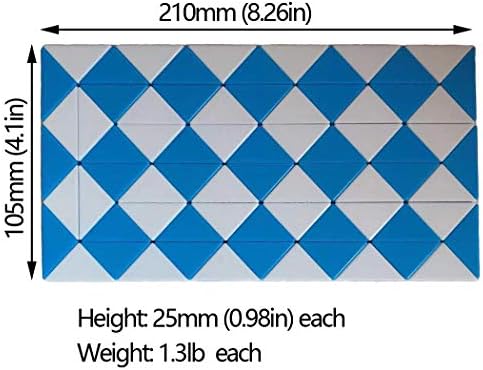 2 Pack Fidget Magic Ruler Twist Snake Puzzles Brain Teaser Game 72 Blocks - Image 3
