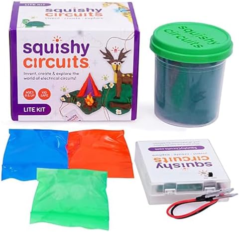 Squishy Circuits Lite Kit - Add-On Kit with an Additional Battery Holder - Explore Electrical Circuits with Play Dough - STEM Science Kits for Ages 8-12 - Used in Homes, Classrooms, and More! by Squishy+Circuits