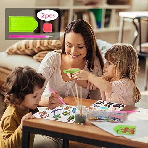 Labeol Diamond Art Kits for Kids Boys and Girls Ages 6-8-10-12 Easy to DIY Creative Diamond Art Sticker Craft by Numbers Kits for Kids and Adult Beginners (Animal) - Image 4