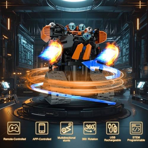 STEM Building Toys for Kids 6-14, 5in1 STEM Robot Building Kit for Kid, Remote & APP Controlled Tank Bulldozer Robot Building Blocks Set Birthday Xmas Gifts Ideas for Boys Girls (689PCS) - Image 3