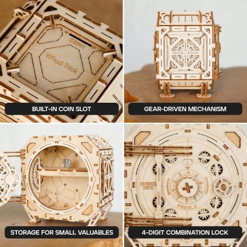 Wood Trick Safe Locker Puzzle Box 3D Wooden Puzzles for Adults to Build - Image 4